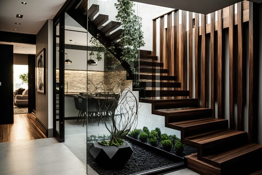 escalera que sube al segundo piso casa crea diseno moderno elegante perfecto mejoras renovaciones hogar obras arte temas ai